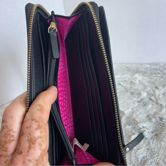 Kate Spade Black Leather Wallet Wristlet - Picture 15 of 16